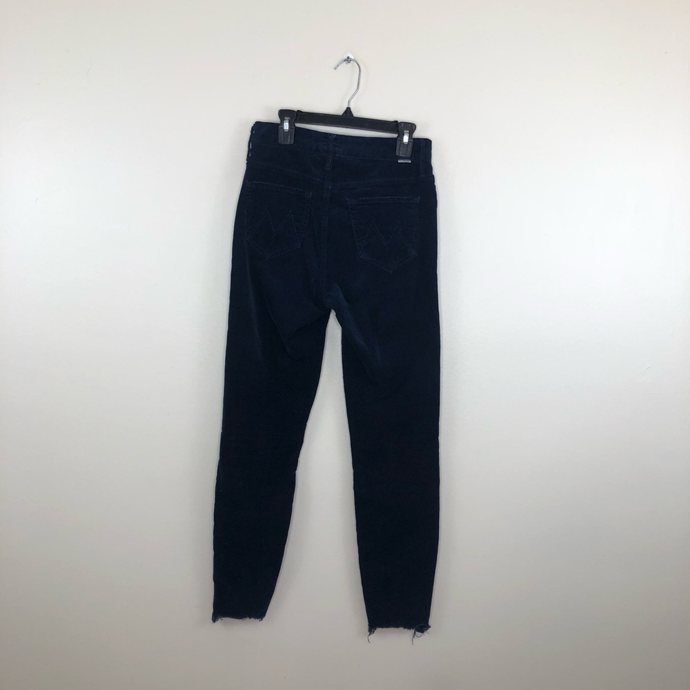 Mother high waisted looker ankle chew hopscotch blue corduroy size 25 - Picture 9 of 15